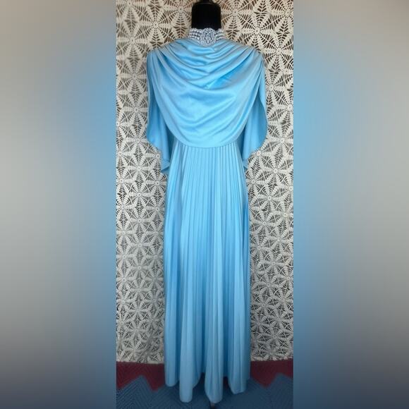 Grecian Draped Cowl Neck Maxi Dress - Picture 1 of 9